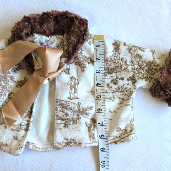 bizoux toile velour matching outfit set with faux fur trim 12 months baby girl - Picture 15 of 16